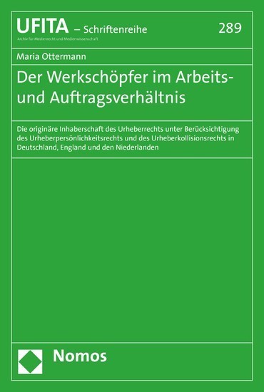Der Werkschöpfer im Arbeits- und Auftragsverhältnis main product photo