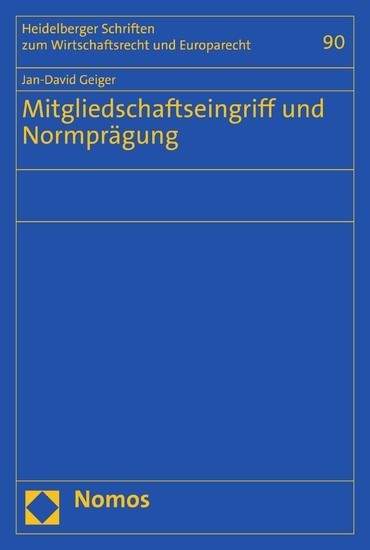 Mitgliedschaftseingriff und Normprägung main product photo