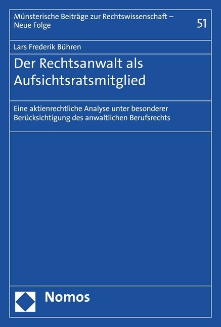 Der Rechtsanwalt als Aufsichtsratsmitglied main product photo