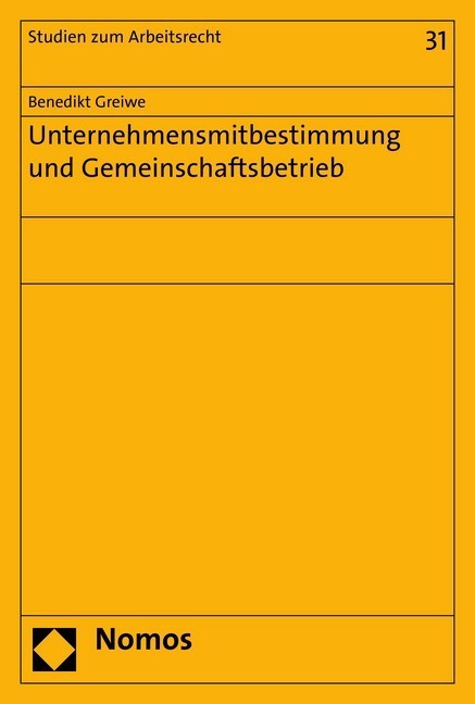 Unternehmensmitbestimmung und Gemeinschaftsbetrieb main product photo
