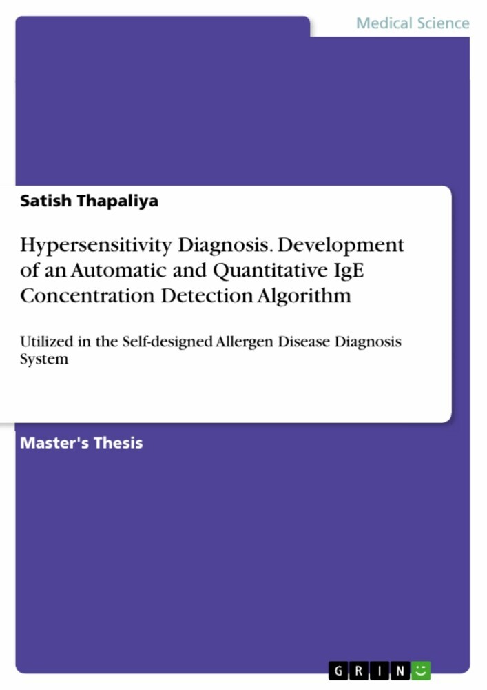 Hypersensitivity Diagnosis. Development of an Automatic and Quantitative IgE Concentration Detection Algorithm main product photo