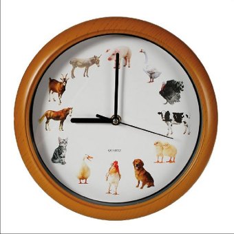 Wanduhr Bauernhof, mit Tierstimmen