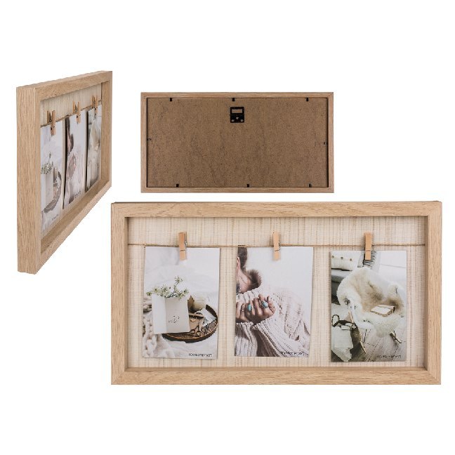 Holzrahmen, naturfarben, mit Wäscheleine, 24 x 43 cm main product photo