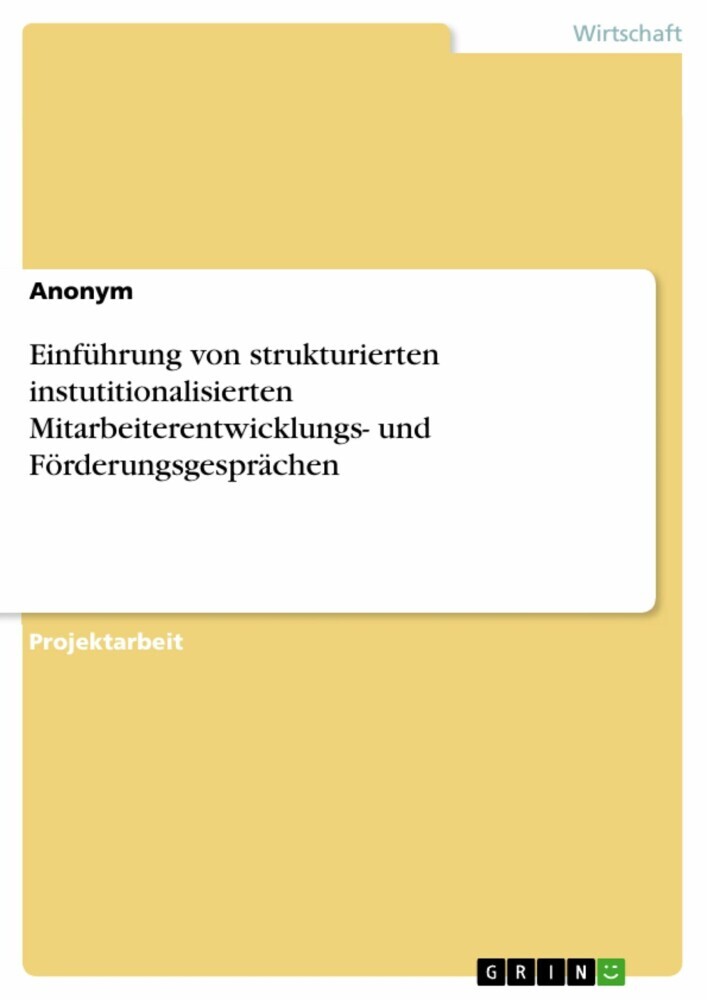 Einführung von strukturierten instutitionalisierten Mitarbeiterentwicklungs- und Förderungsgesprächen main product photo