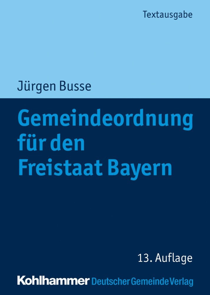 Gemeindeordnung für den Freistaat Bayern main product photo