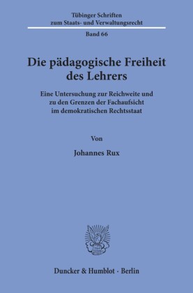 Die pädagogische Freiheit des Lehrers.