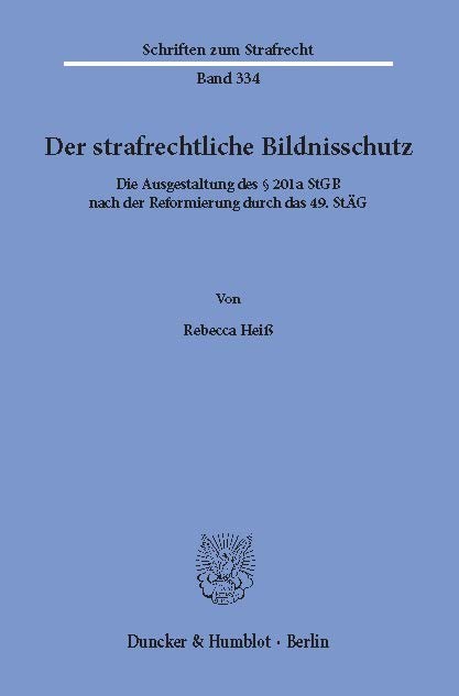 Der strafrechtliche Bildnisschutz. main product photo