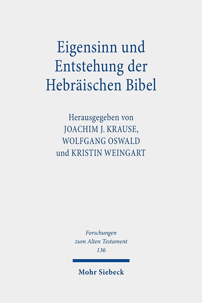 Eigensinn und Entstehung der Hebräischen Bibel main product photo