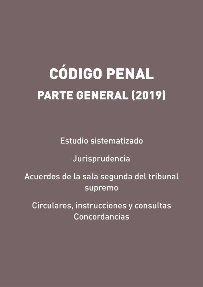 Código Penal. Parte General (2019) main product photo