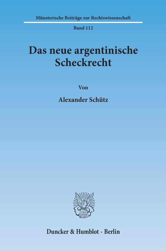 Das neue argentinische Scheckrecht. main product photo