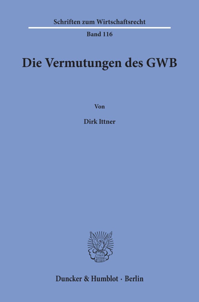 Die Vermutungen des GWB. main product photo