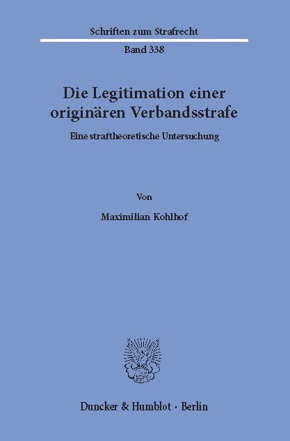 Die Legitimation einer originären Verbandsstrafe. main product photo