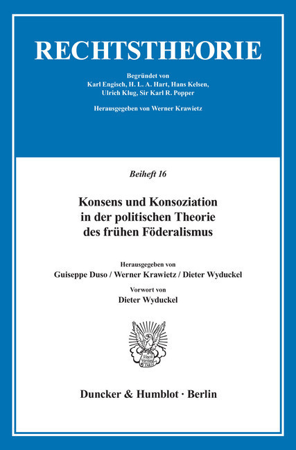 Konsens und Konsoziation in der politischen Theorie des frühen Föderalismus. main product photo