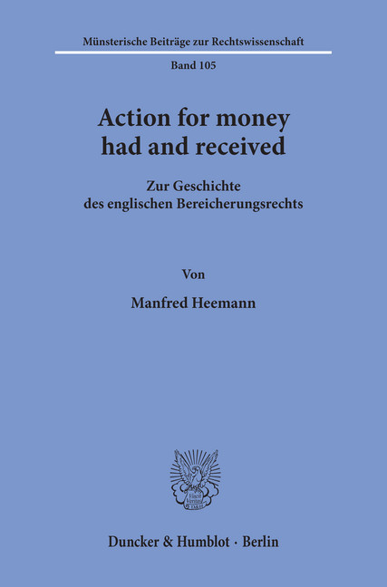 Action for money had and received. main product photo