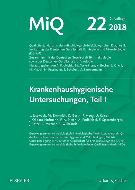 MIQ 22: Krankenhaushygienische Untersuchungen, Teil I main product photo