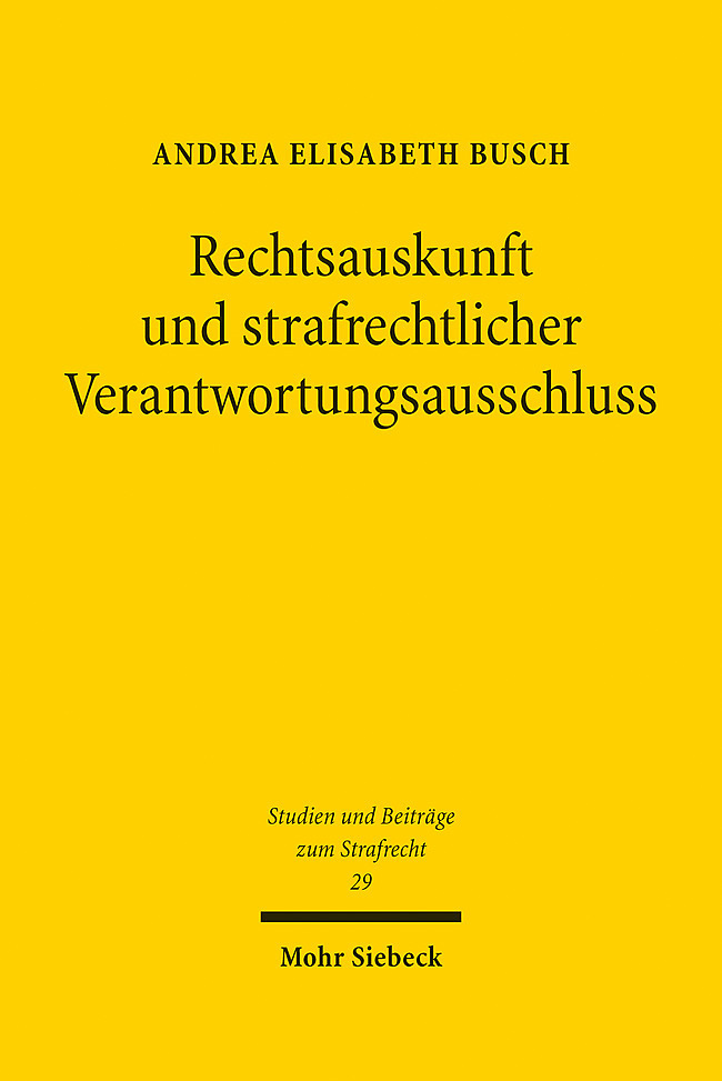 Rechtsauskunft und strafrechtlicher Verantwortungsausschluss main product photo