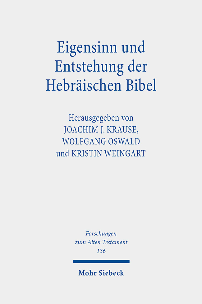 Eigensinn und Entstehung der Hebräischen Bibel main product photo