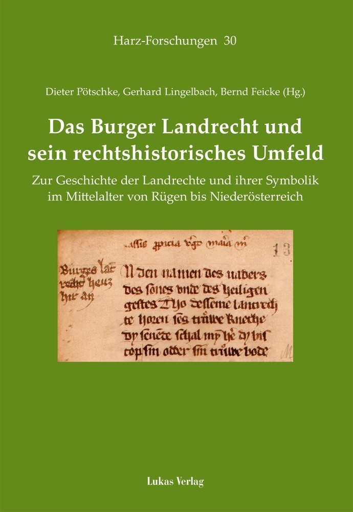 Das Burger Landrecht und sein rechtshistorisches Umfeld main product photo