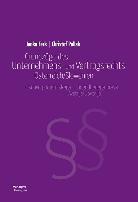 Grundzüge des Unternehmens- und Vertragsrechts Österreich/Slowenien main product photo