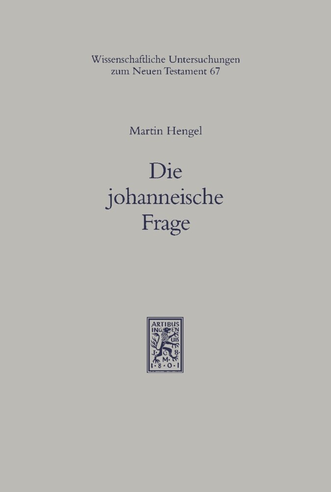 Die johanneische Frage main product photo