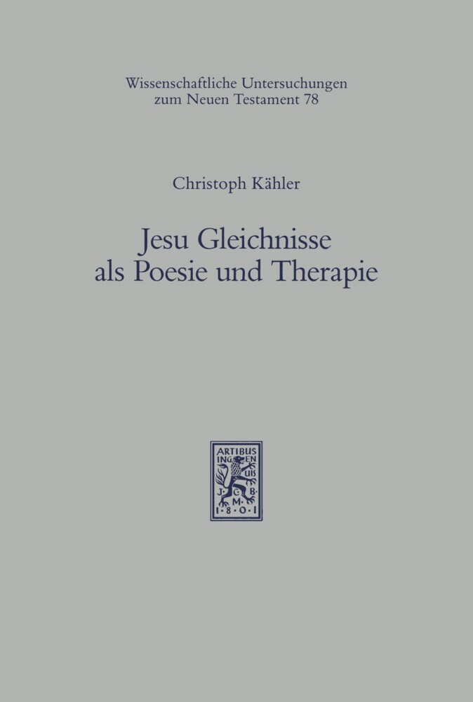 Jesu Gleichnisse als Poesie und Therapie main product photo