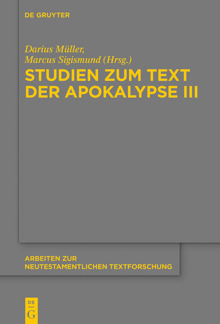 Studien zum Text der Apokalypse III main product photo