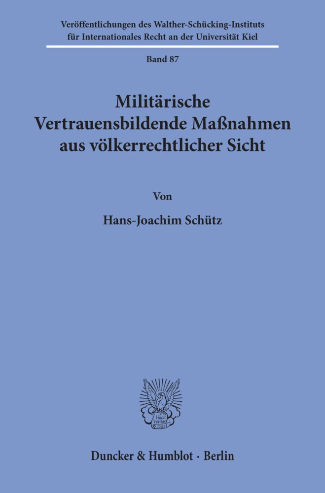 Militärische Vertrauensbildende Maßnahmen aus völkerrechtlicher Sicht. main product photo