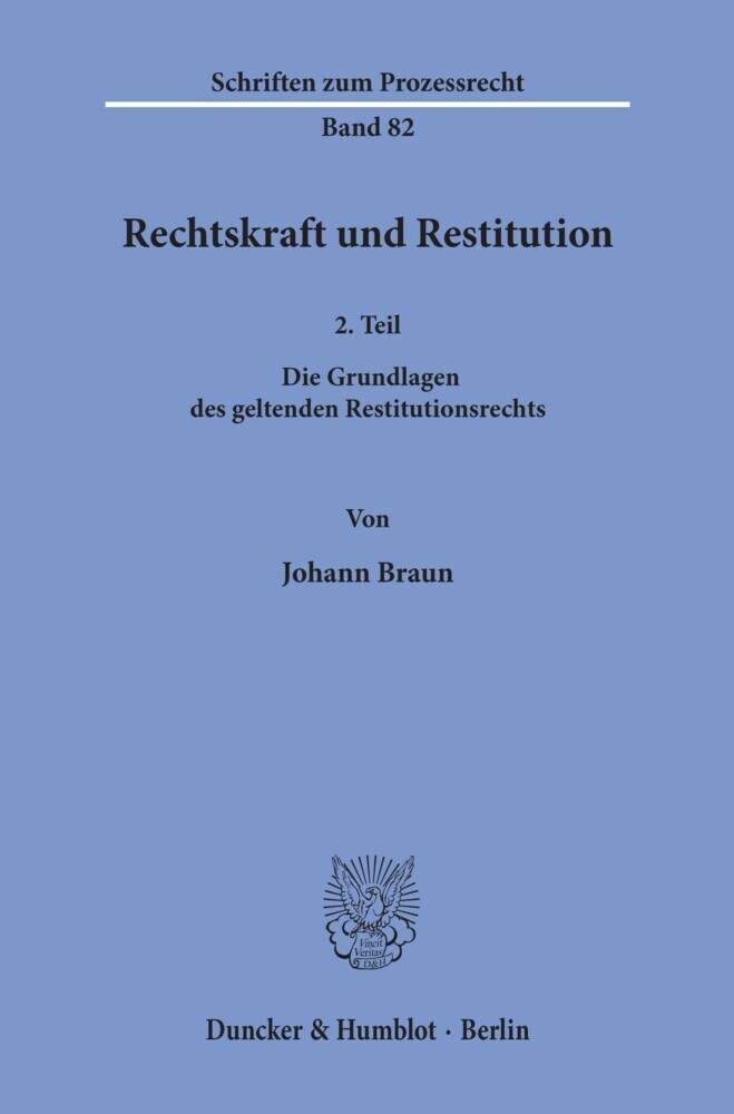 Rechtskraft und Restitution. main product photo
