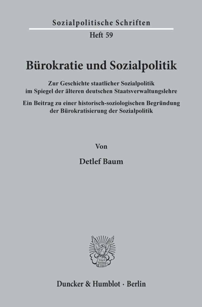 Bürokratie und Sozialpolitik. main product photo