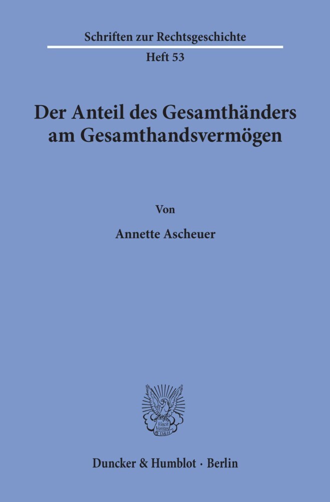 Der Anteil des Gesamthänders am Gesamthandsvermögen. main product photo