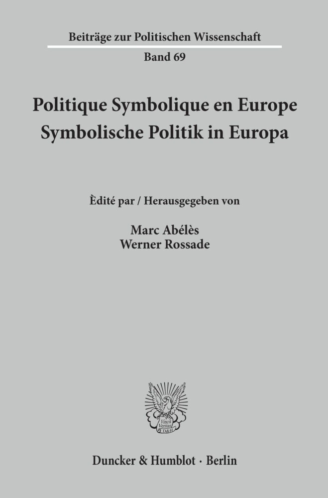 Politique Symbolique en Europe / Symbolische Politik in Europa. main product photo