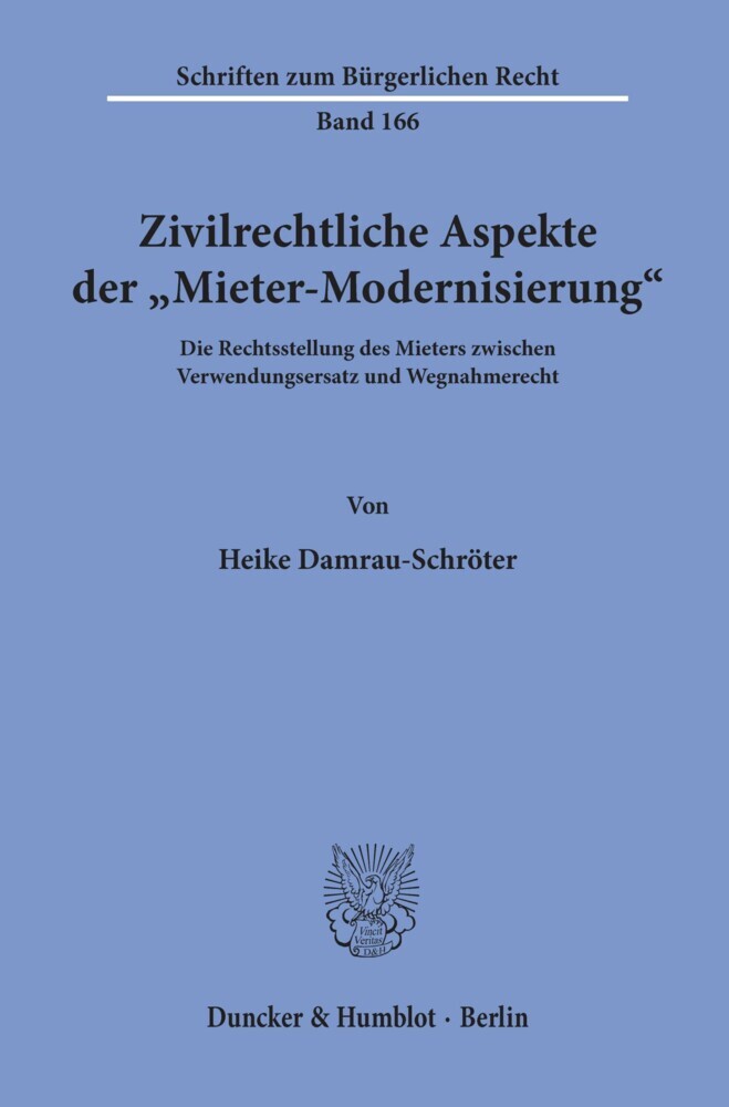 Zivilrechtliche Aspekte der "Mieter-Modernisierung". main product photo