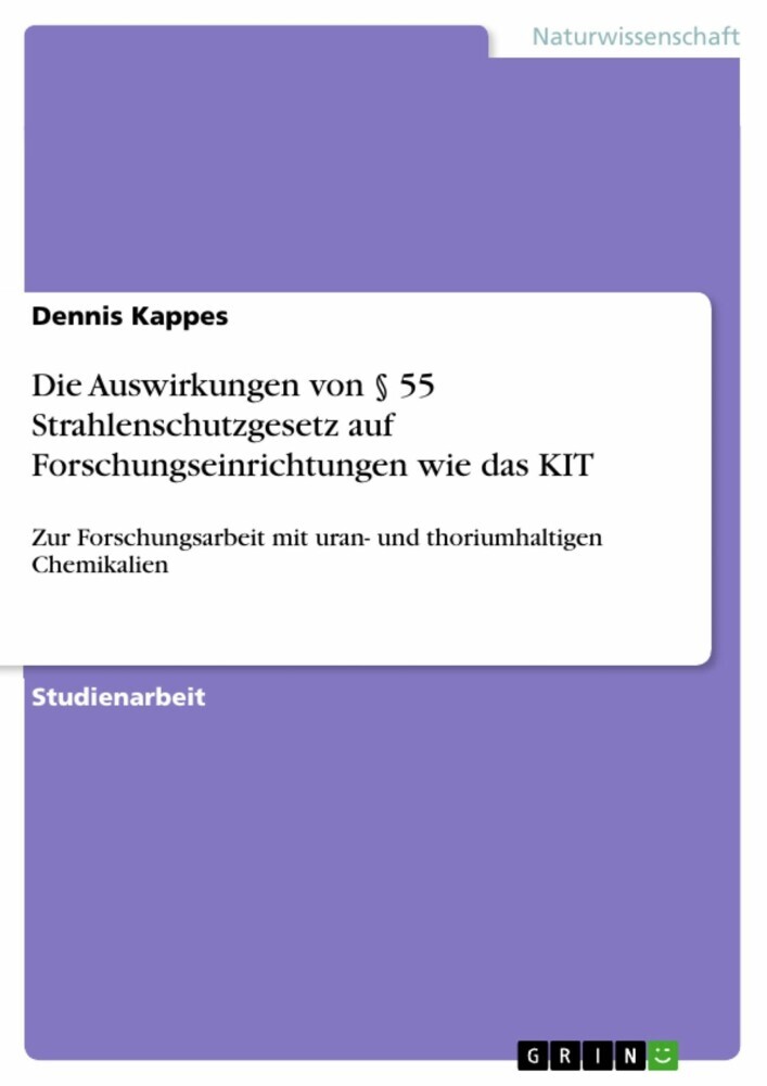 Die Auswirkungen von 55 Strahlenschutzgesetz auf Forschungseinrichtungen wie das KIT main product photo