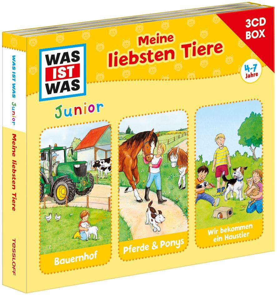 WAS IST WAS Junior 3-CD Hörspielbox: Meine liebsten Tiere, Audio-CD main product photo