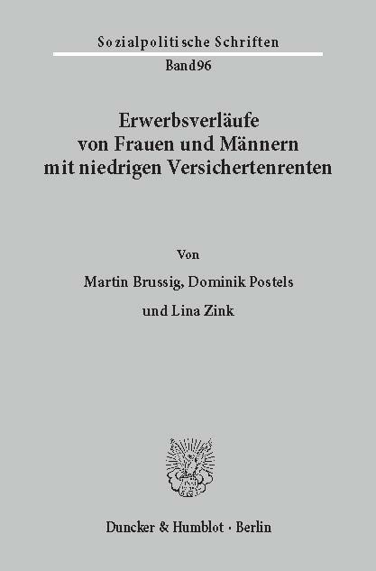 Erwerbsverläufe von Frauen und Männern mit niedrigen Versichertenrenten. main product photo