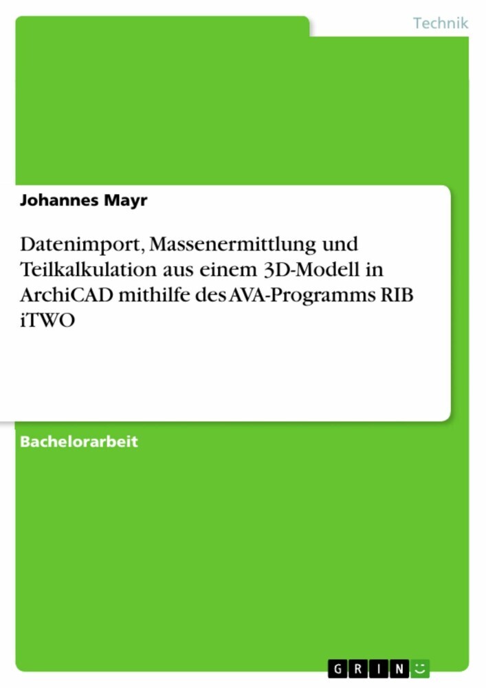 Datenimport, Massenermittlung und Teilkalkulation aus einem 3D-Modell in ArchiCAD mithilfe des AVA-Programms RIB iTWO main product photo