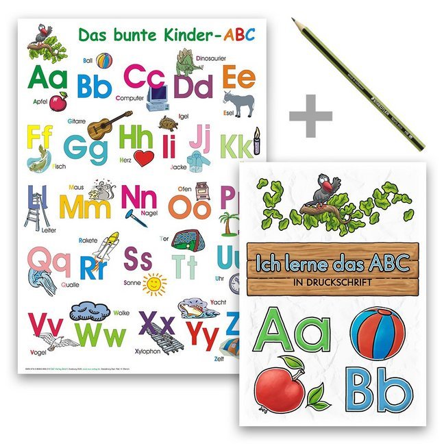 Das bunte Kinder-ABC - Druckschrift, 3 Teile main product photo