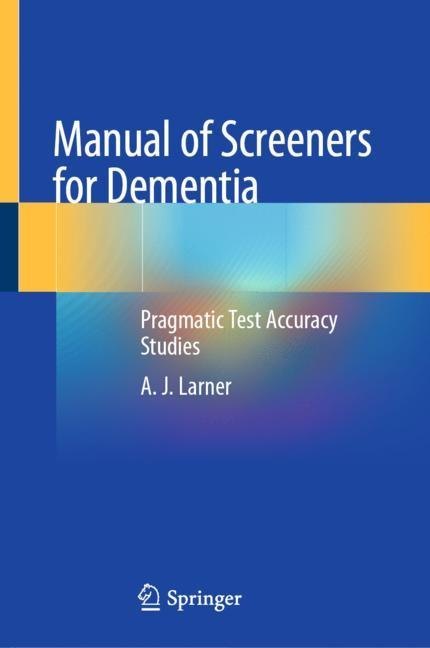 Manual of Screeners for Dementia main product photo