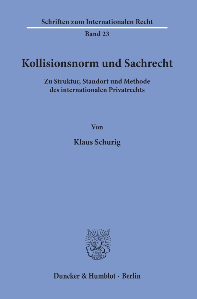 Kollisionsnorm und Sachrecht. main product photo