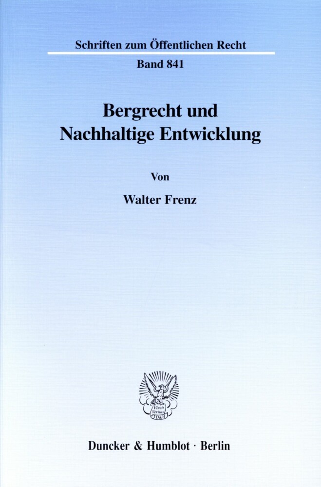 Bergrecht und Nachhaltige Entwicklung. main product photo