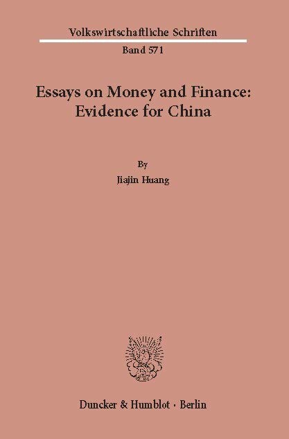 Essays on Money and Finance: Evidence for China. main product photo