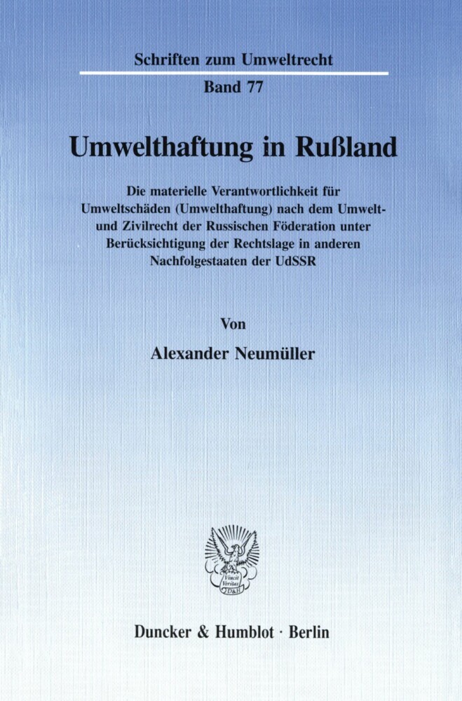 Umwelthaftung in Rußland. main product photo
