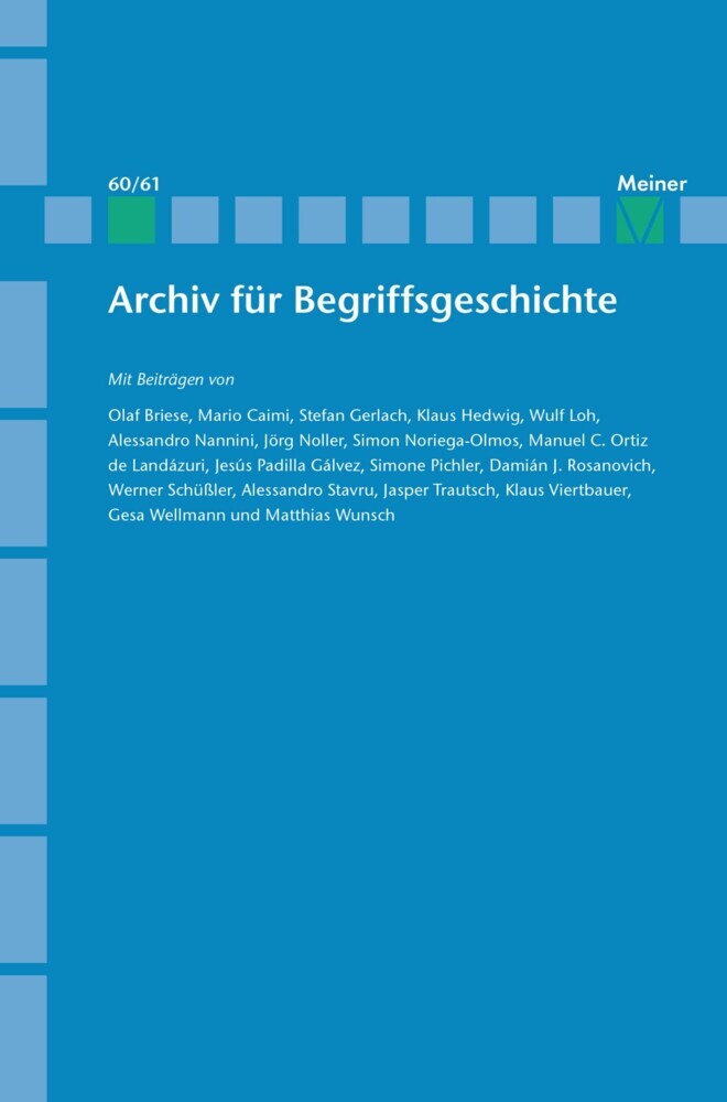 Archiv für Begriffsgeschichte. Band 60/61 main product photo