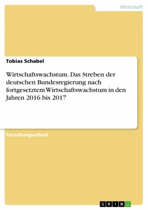 Wirtschaftswachstum. Das Streben der deutschen Bundesregierung nach fortgesetztem Wirtschaftswachstum in den Jahren 2016 bis 2017