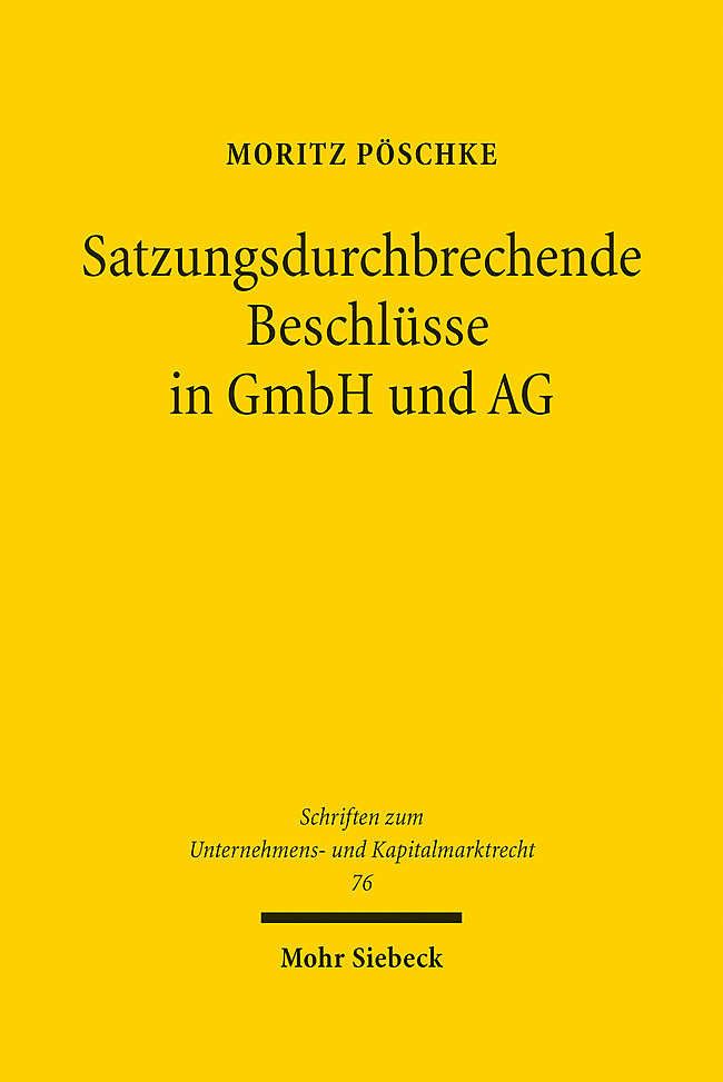 Satzungsdurchbrechende Beschlüsse in GmbH und AG main product photo