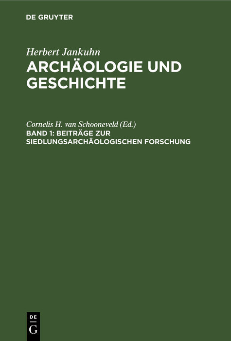 Beiträge zur siedlungsarchäologischen Forschung main product photo