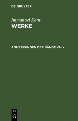 Anmerkungen der Bände VI-IX