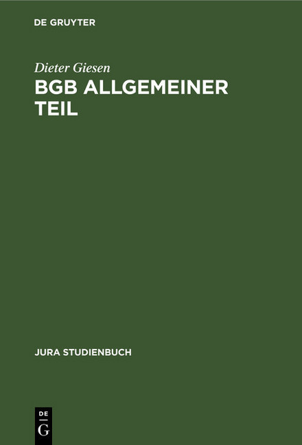 BGB Allgemeiner Teil main product photo