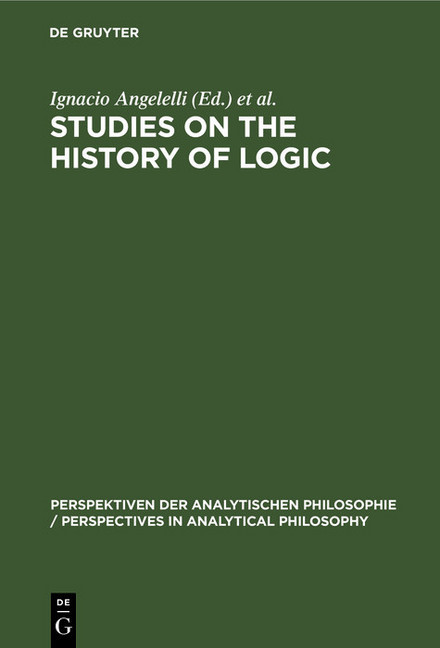 Studies on the History of Logic main product photo