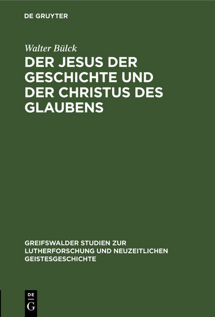 Der Jesus der Geschichte und der Christus des Glaubens main product photo